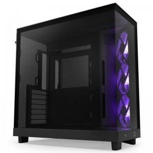 NZXT H6 Flow RGB Dual Chamber Cristal Templado ATX Negro